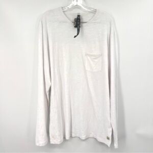 Vuori White long sleeves tee Pima cotton XL